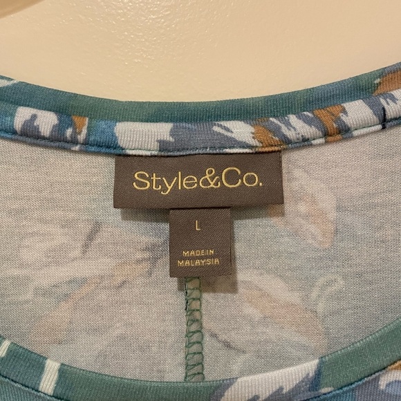 Floral Blue Sleeveless Hawaiian Themed Dress Casual Cool - Picture 3 of 7